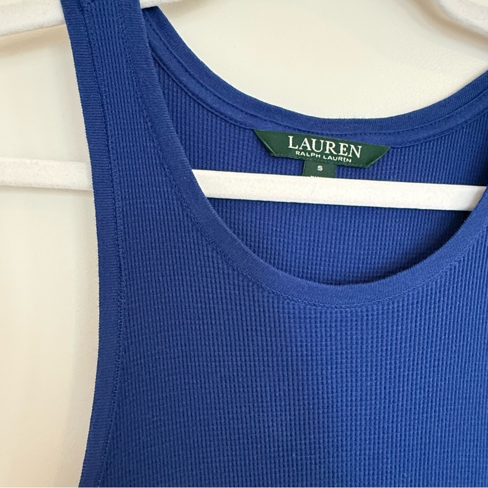 Ralph Lauren Navy Racerback Waffleknit Maxi Dress - Picture 5 of 9